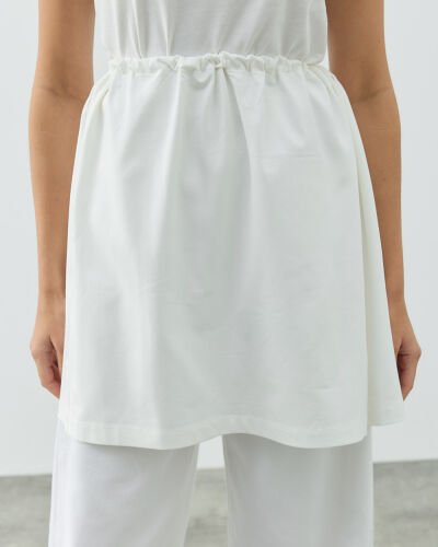 Süprem Fonksiyonel Yırtmaçlı İçlik Etek Ekru 