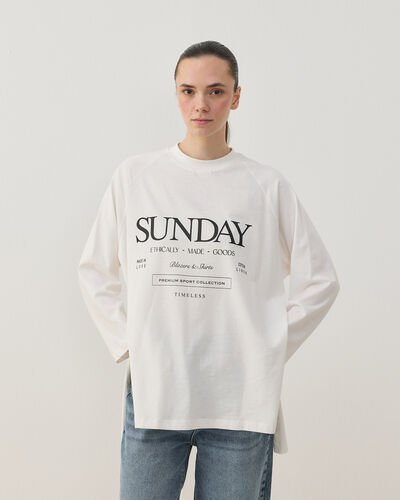 Süprem Relax Bluz Baskılı Sunday 