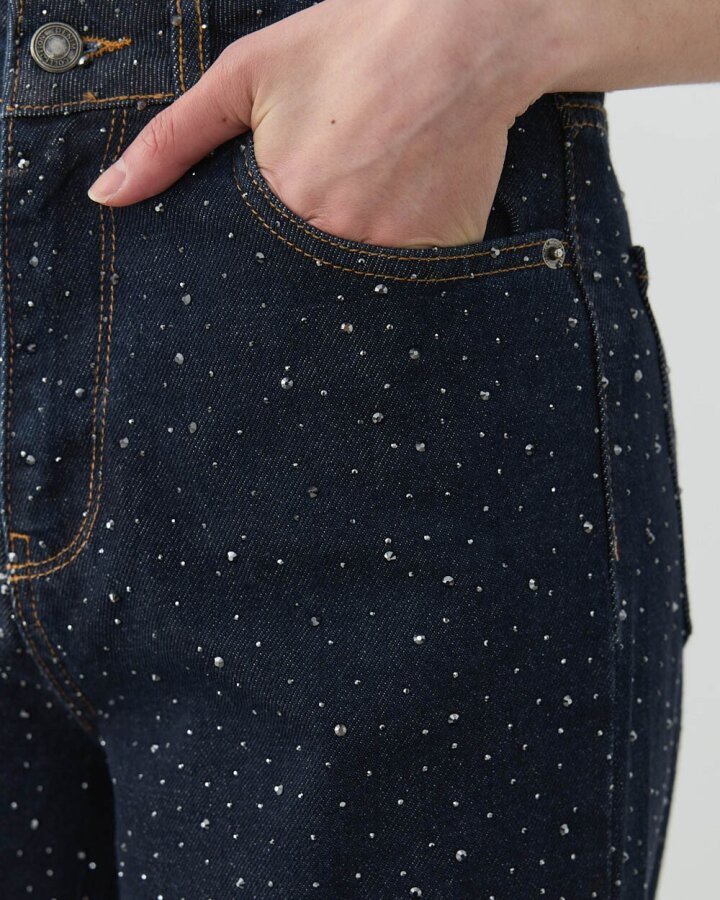 Taşlı Baggy Fit Jean Lacivert - Aybikestil (1)