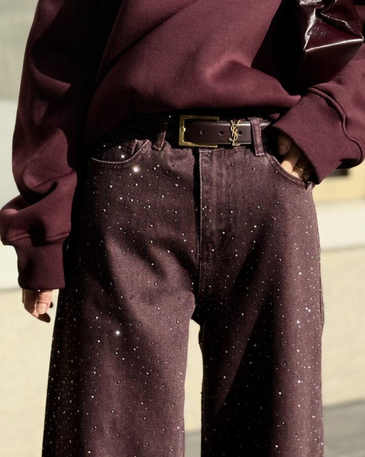 Taşlı Baggy Fit Jean Mürdüm - Aybikestil (1)