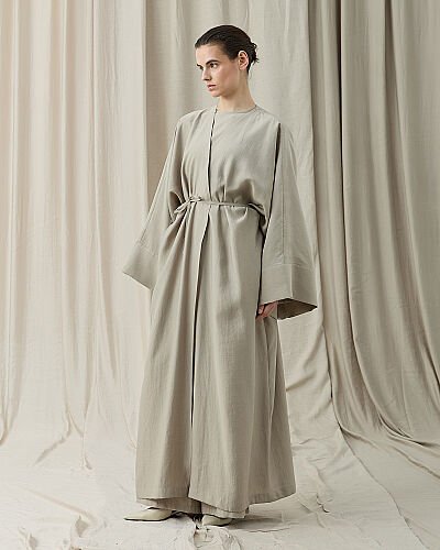 Tencel Diamond Kimono Abaya Taş 