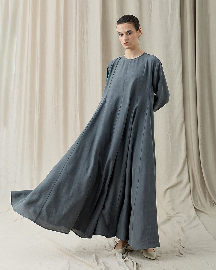 Tencel Godeli Elbise Nefti - Aybikestil (1)