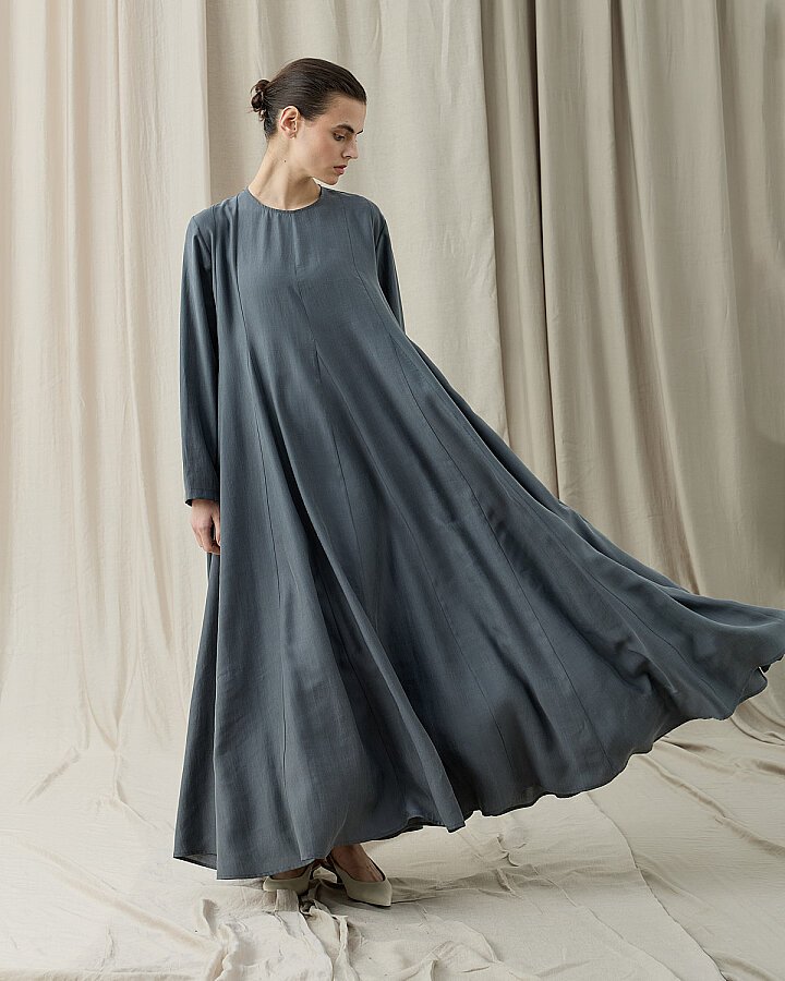 Tencel Godeli Elbise Nefti - Aybikestil (1)