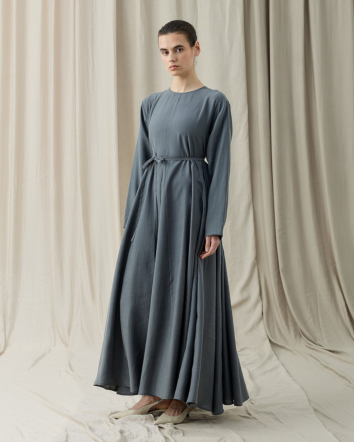 Tencel Godeli Elbise Nefti - Aybikestil