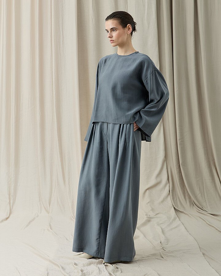 Tencel Yırtmaçlı Must Bluz Nefti - Aybikestil (1)
