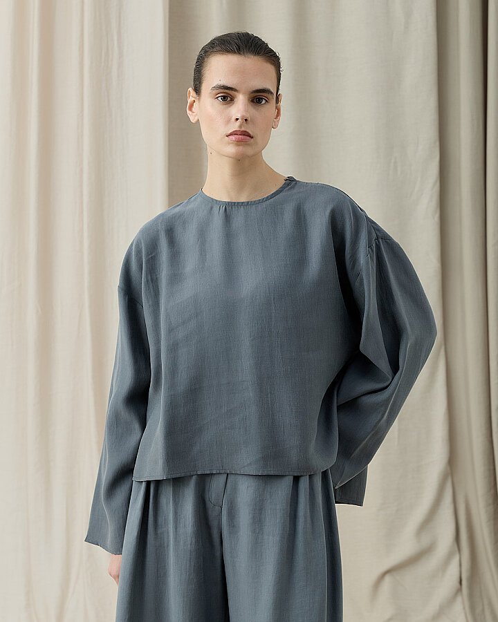 Tencel Yırtmaçlı Must Bluz Nefti - Aybikestil