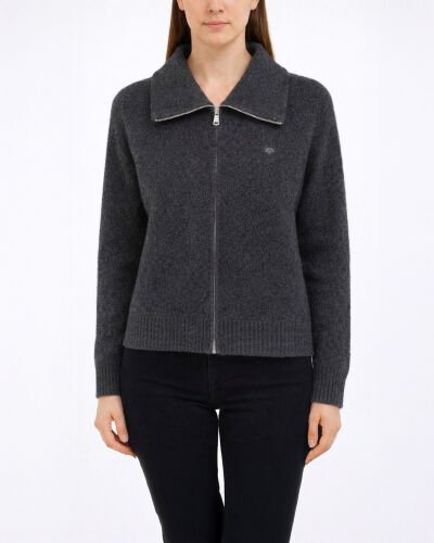 Triko Çift Fermuarlı Hırka Antrasit 