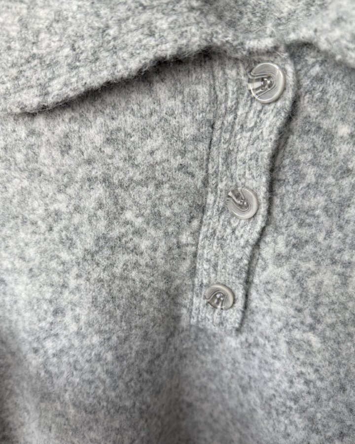 Triko Polo Yaka Kazak Gri - Aybikestil (1)