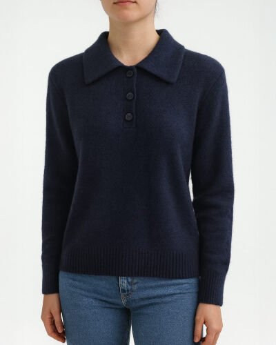 Triko Polo Yaka Kazak Lacivert 