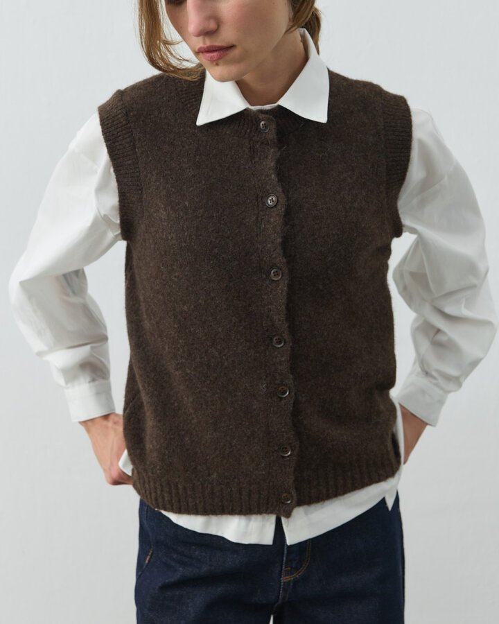 Triko Yelek Kahverengi - Aybikestil (1)