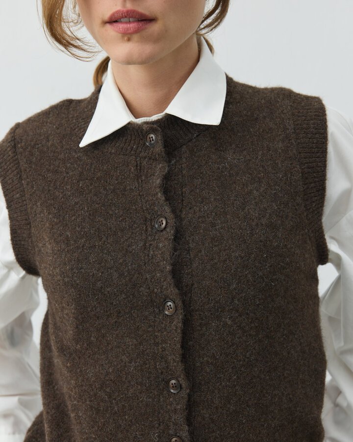 Triko Yelek Kahverengi - Aybikestil (1)