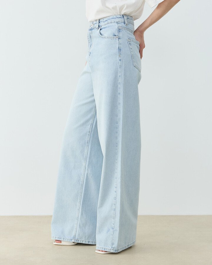 Baggy Fit Jean Açık Mavi - Aybikestil (1)