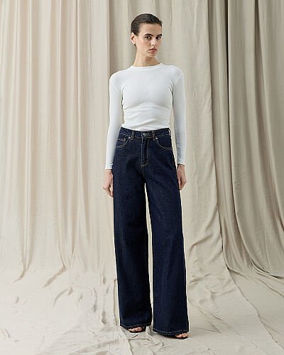 Baggy Fit Jean Lacivert - Aybikestil (1)