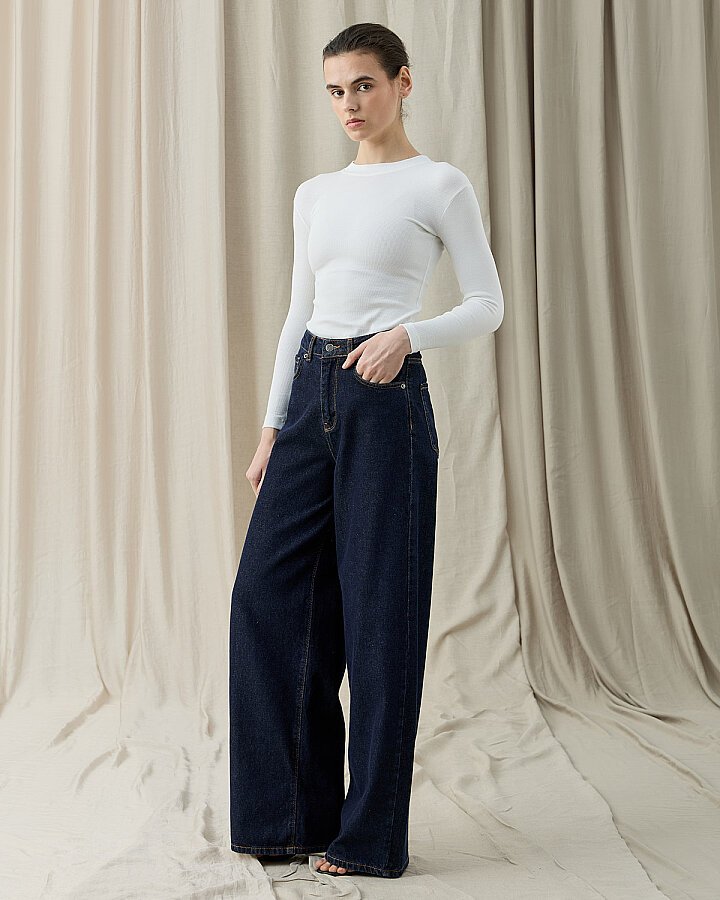 Baggy Fit Jean Lacivert - Aybikestil (1)