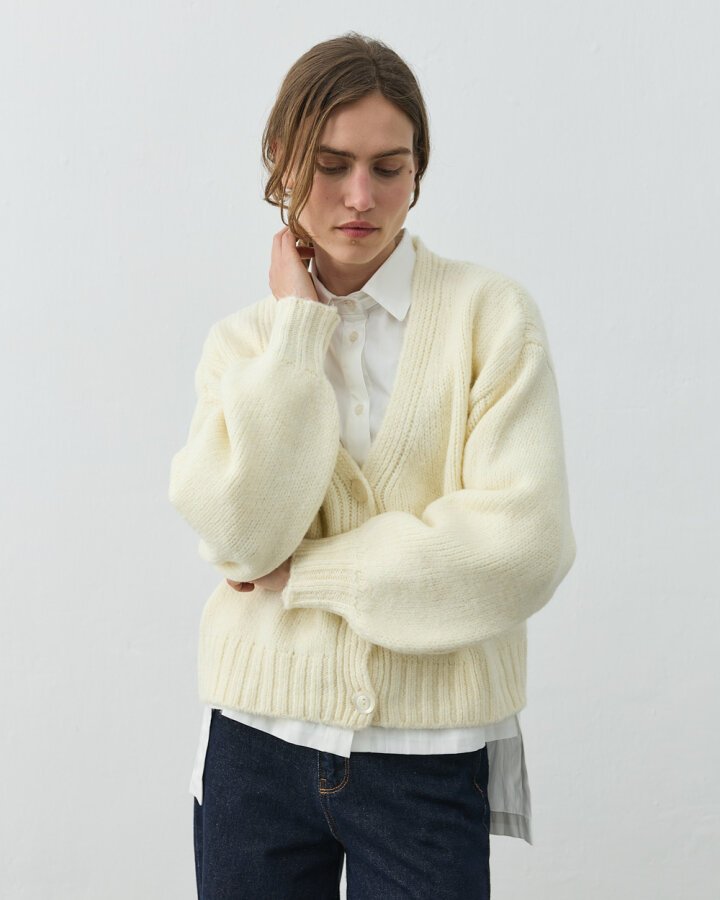 Basic Hırka Krem - Aybikestil (1)