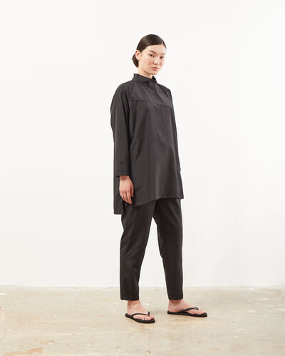 Block Tam Kapalı Tesettür Mayo Üstü Siyah - Aybikestil (1)