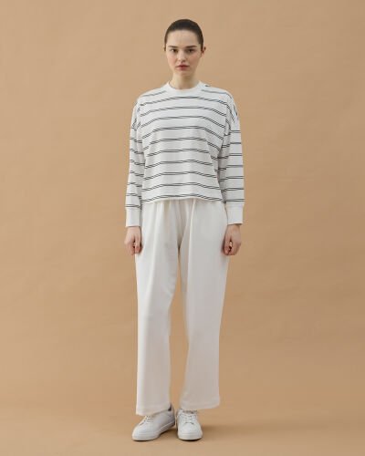 Çizgili Süprem Crop Bluz Siyah Çizgili - Aybikestil (1)