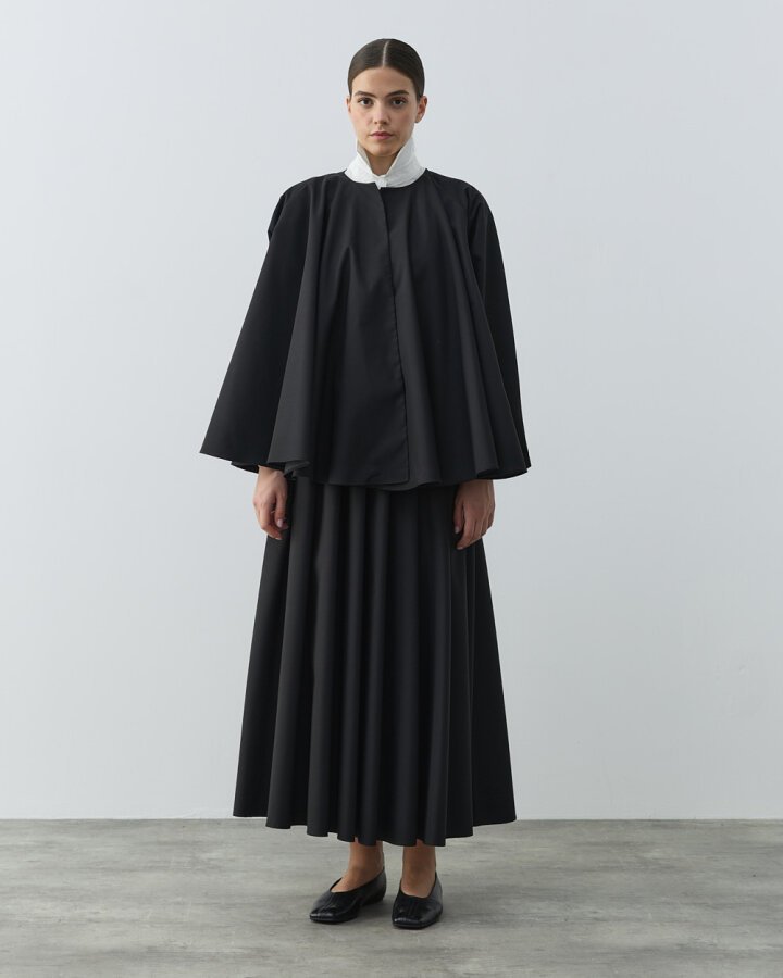 Çok Volanlı Dove Ceket Siyah - Aybikestil (1)