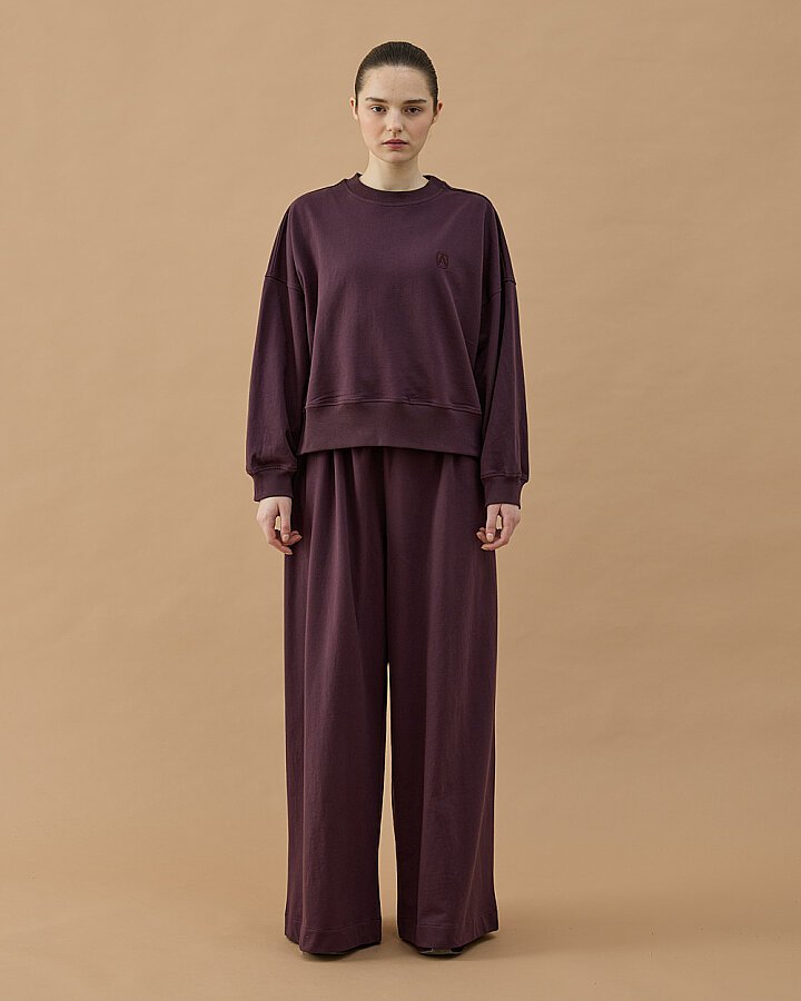 Cotton İki İplik Mini Sweat Mürdüm - Aybikestil (1)