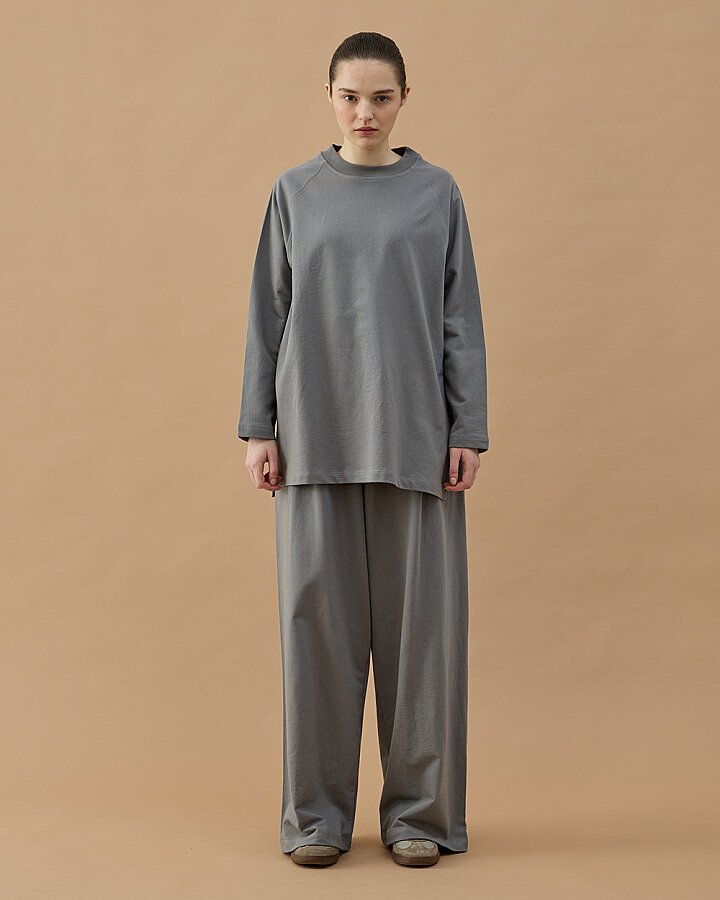Cotton İki İplik Relax Takım Gri - Aybikestil