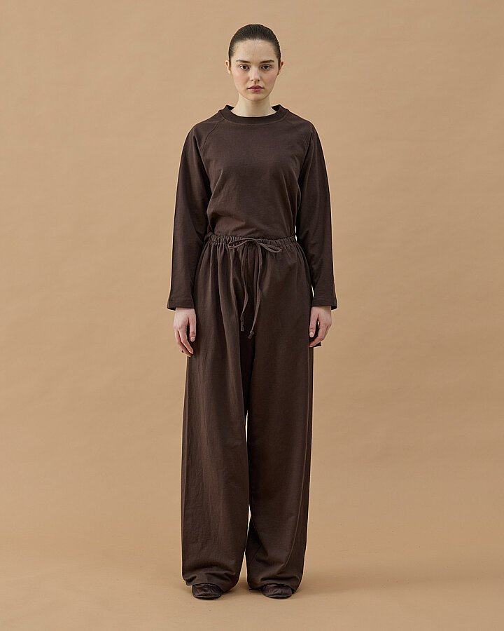 Cotton İki İplik Relax Takım Kahve - Aybikestil (1)