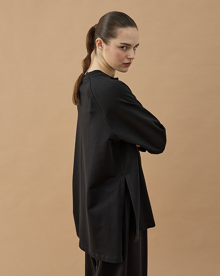 Cotton İki İplik Relax Takım Siyah - Aybikestil (1)