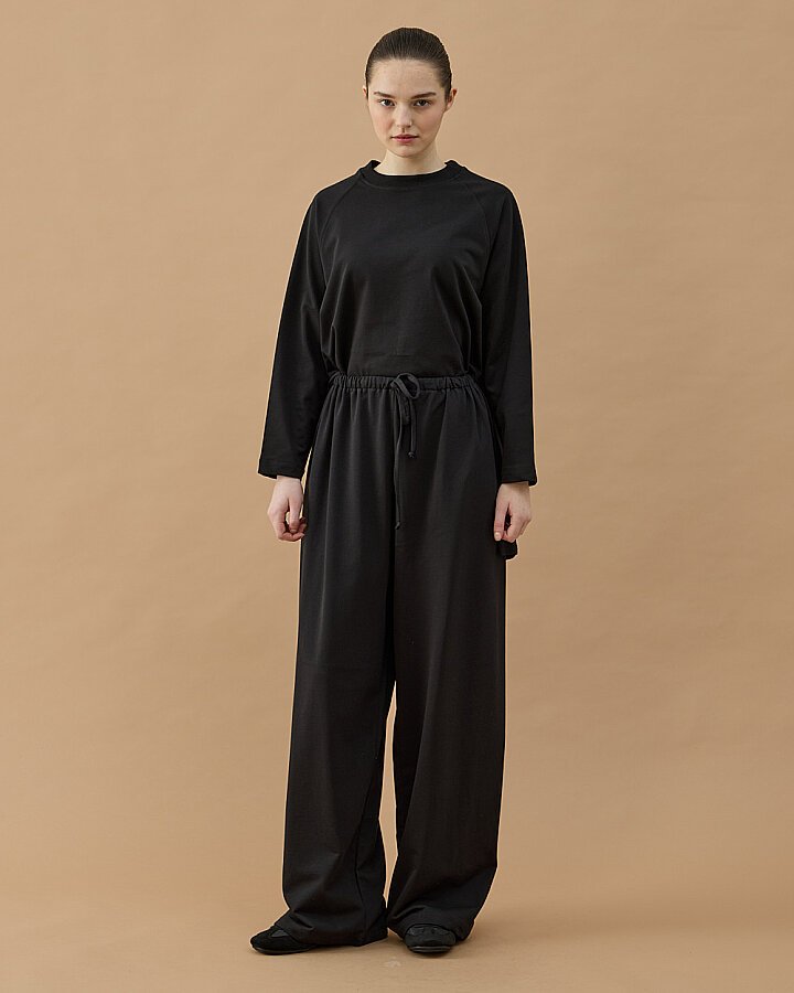 Cotton İki İplik Relax Takım Siyah - Aybikestil (1)