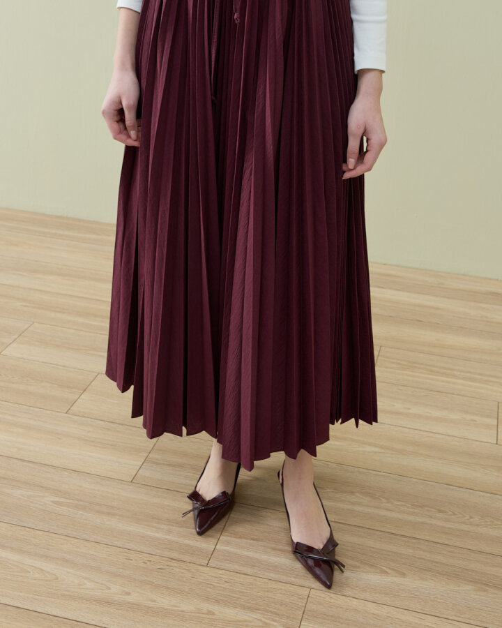 Crash Asimetrik Çok Pilisoley Etek Bordo - Aybikestil