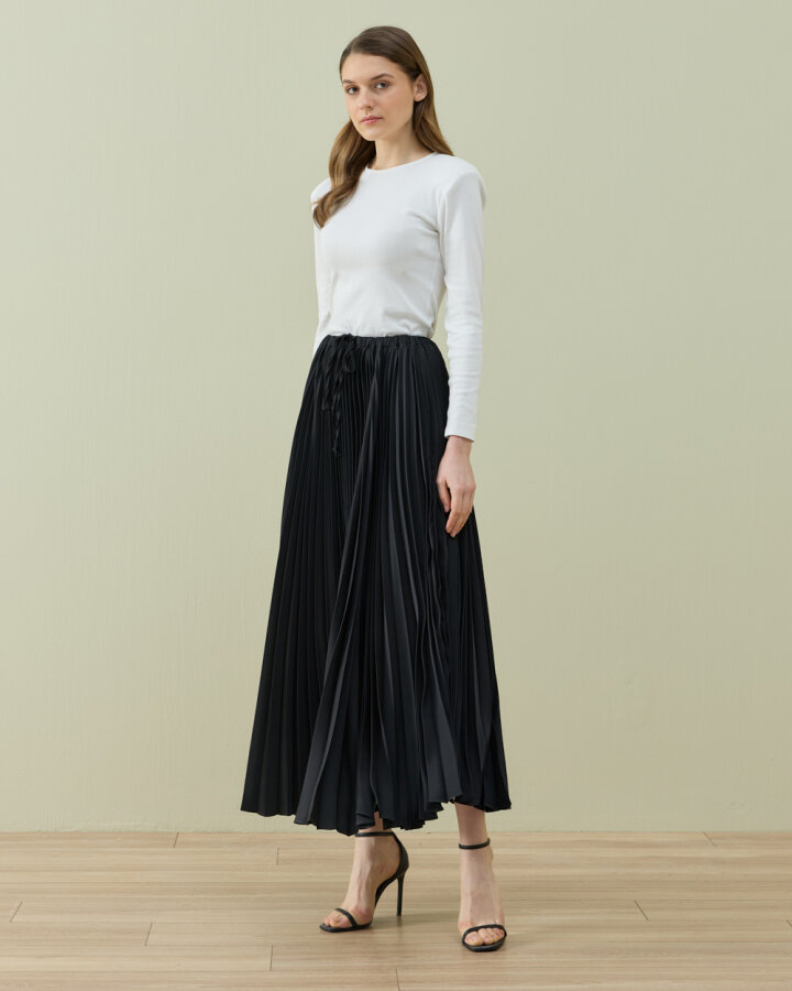 Crash Asimetrik Çok Pilisoley Etek Siyah - Aybikestil (1)