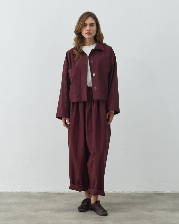 Crash Cepli Kısa Gömlek Bordo - Aybikestil (1)