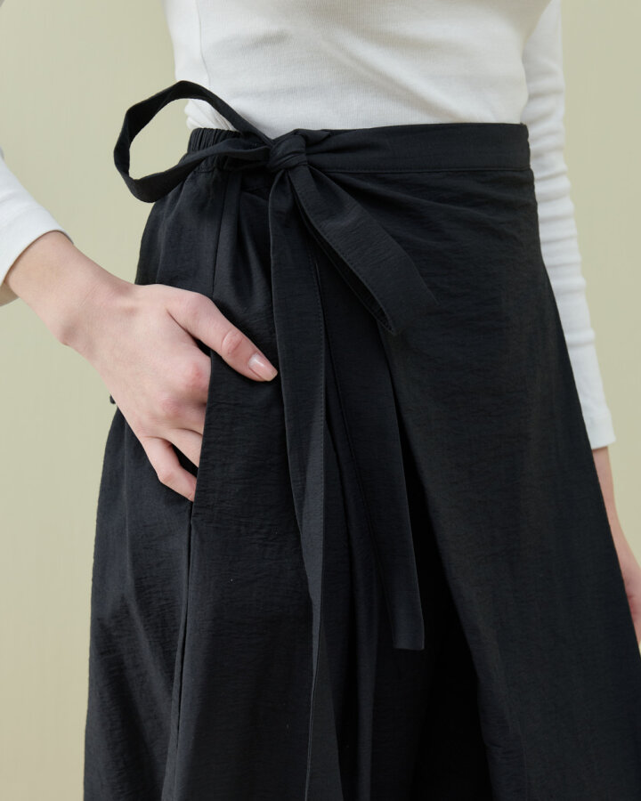 Crash Kapaklı Pantolon Etek Siyah - Aybikestil (1)