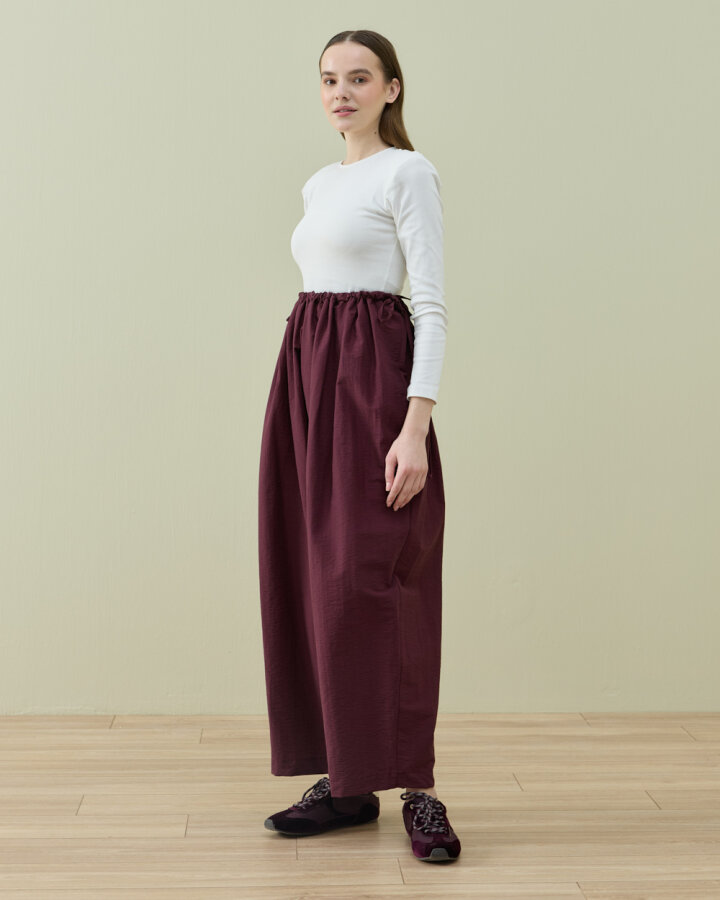 Crash Yandan Ayarlanan Pantolon Bordo - Aybikestil (1)