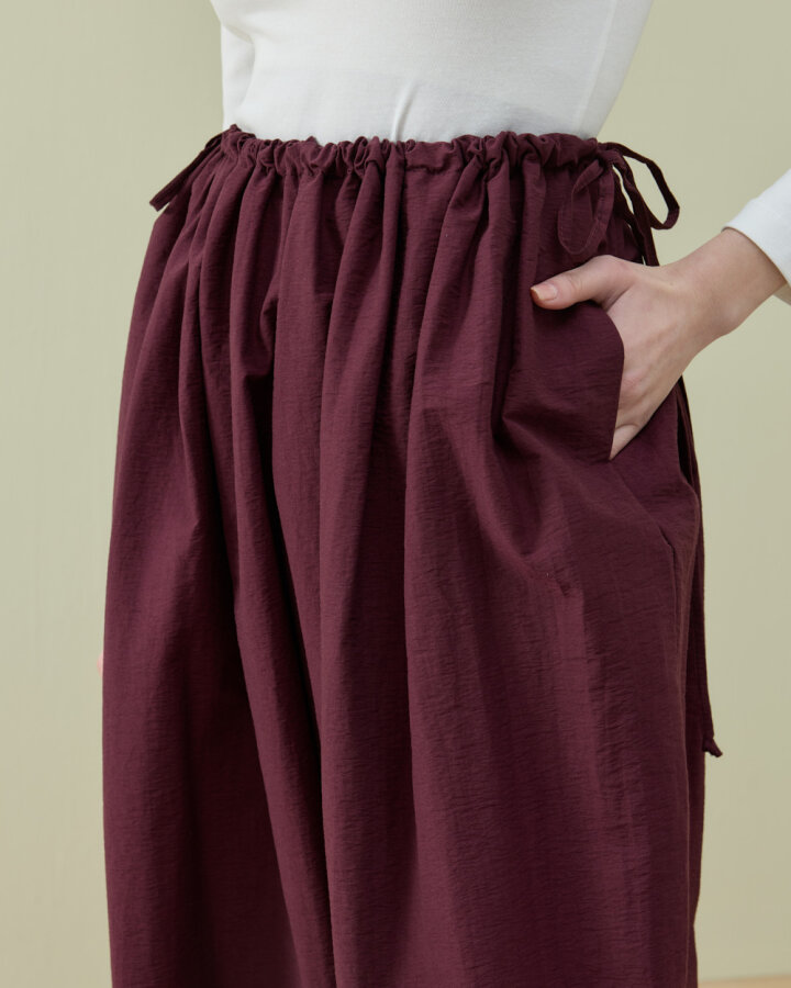 Crash Yandan Ayarlanan Pantolon Bordo - Aybikestil (1)