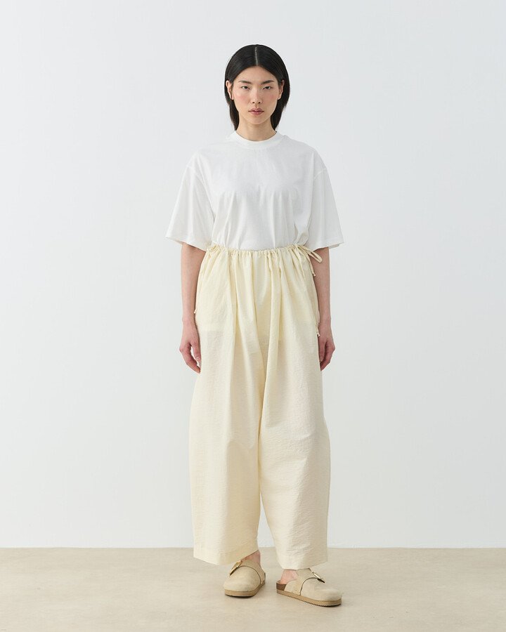 Crash Yandan Ayarlanan Pantolon Krem - Aybikestil (1)