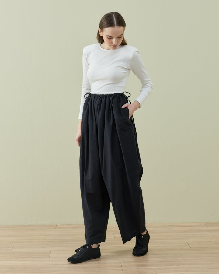 Crash Yandan Ayarlanan Pantolon Siyah - Aybikestil (1)