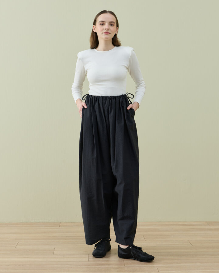 Crash Yandan Ayarlanan Pantolon Siyah - Aybikestil (1)