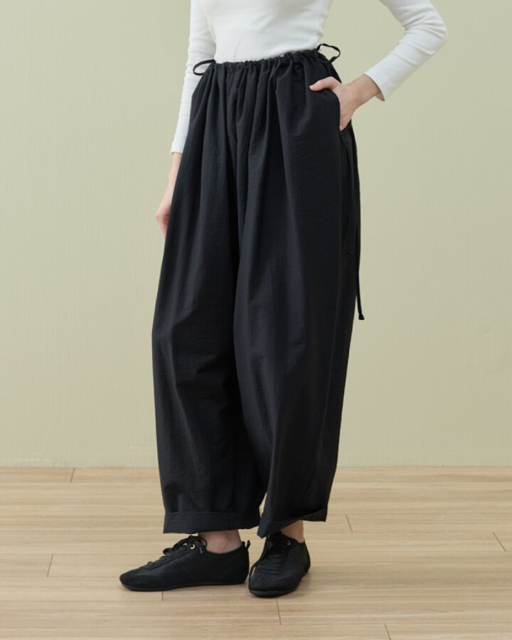 Crash Yandan Ayarlanan Pantolon Siyah - Aybikestil