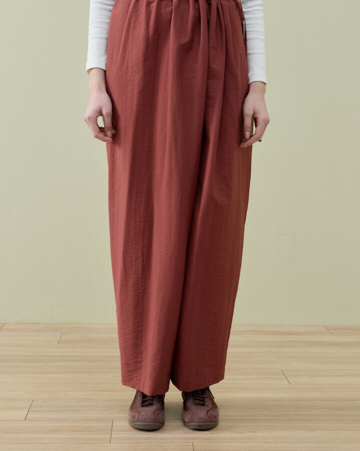 Crash Yandan Ayarlanan Pantolon Terra Cotta - Aybikestil (1)