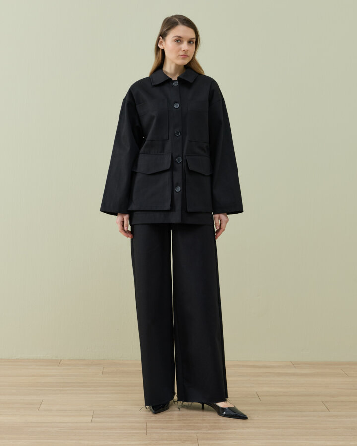 Denim Baggy Fit Pantolon Siyah