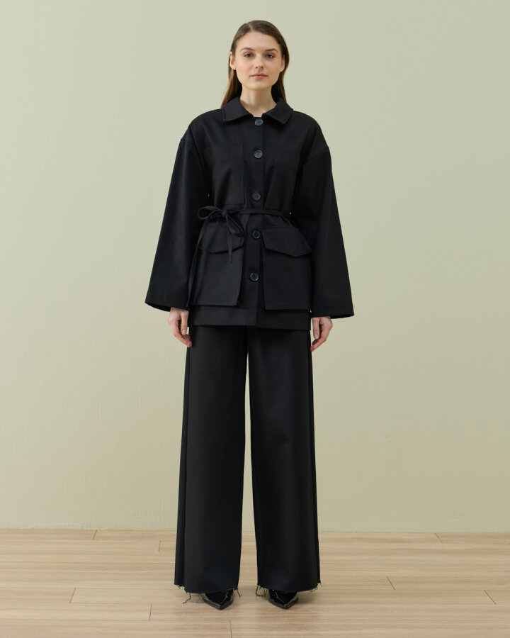 Denim Baggy Fit Pantolon Siyah - Aybikestil (1)