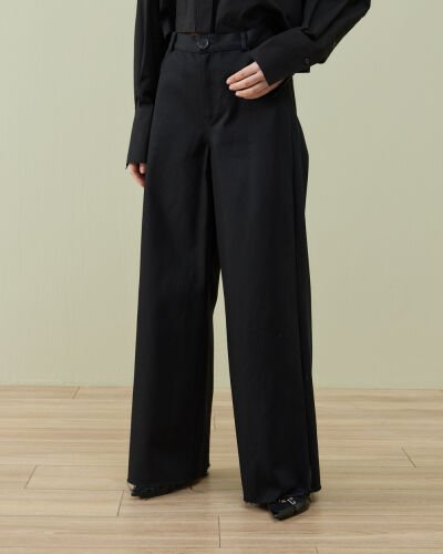 Denim Baggy Fit Pantolon Siyah - Aybikestil