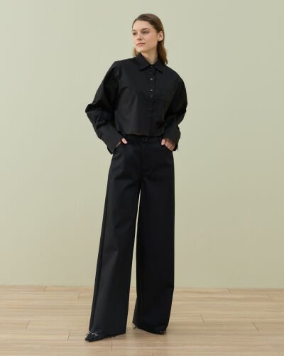 Denim Baggy Fit Pantolon Siyah - Aybikestil (1)