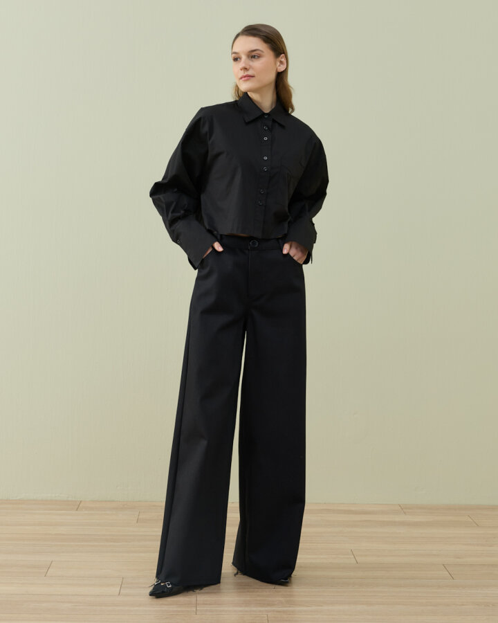 Denim Baggy Fit Pantolon Siyah - Aybikestil (1)