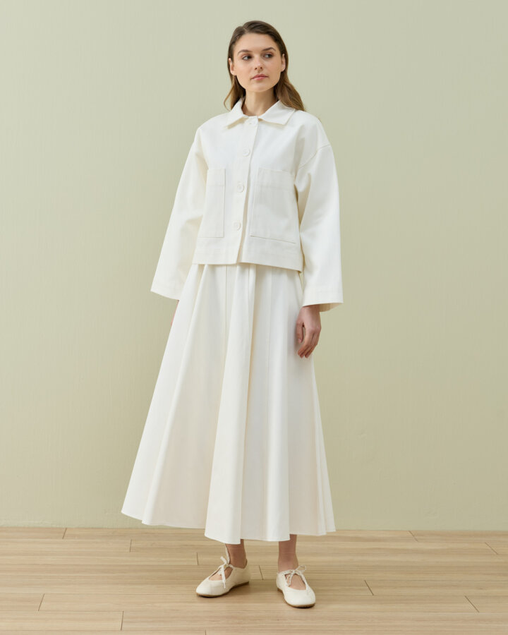 Denim Cepli Kısa Ceket Ekru - Aybikestil (1)