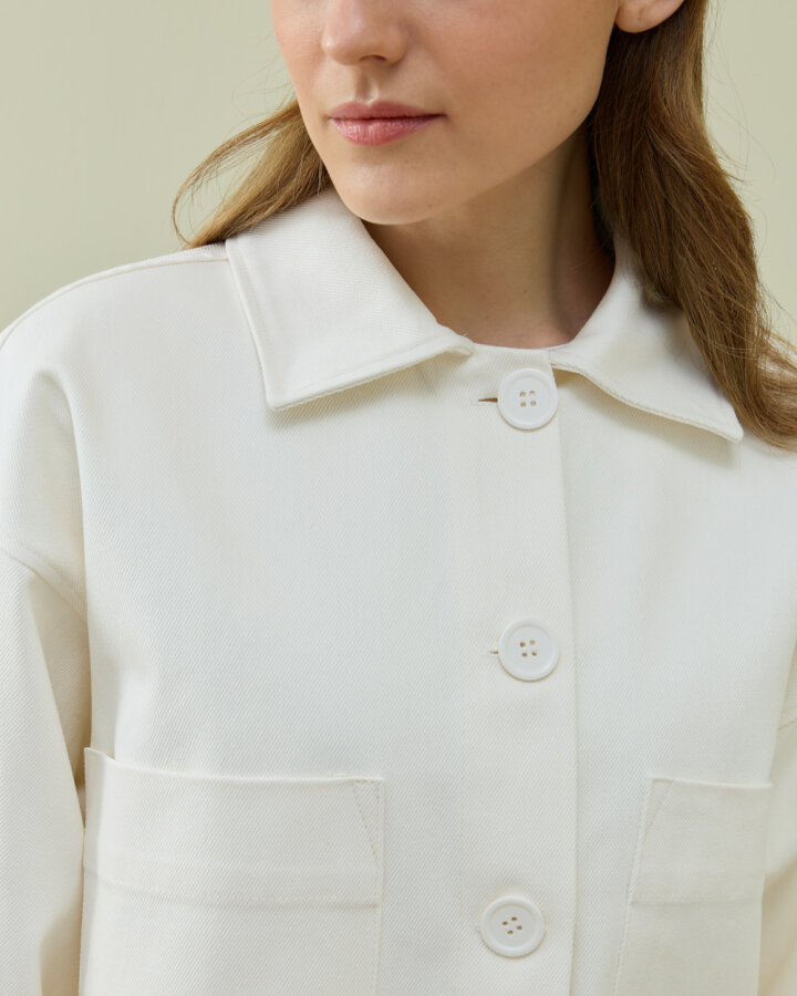 Denim Cepli Kısa Ceket Ekru - Aybikestil (1)