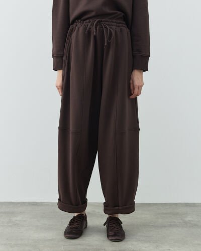 Edition Diagonal Üç İplik Balon Fit Kesikli Eşofman Altı Acı Kahve 