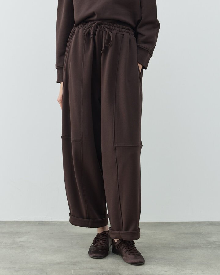 Edition Diagonal Üç İplik Balon Fit Kesikli Eşofman Altı Acı Kahve - Aybikestil (1)