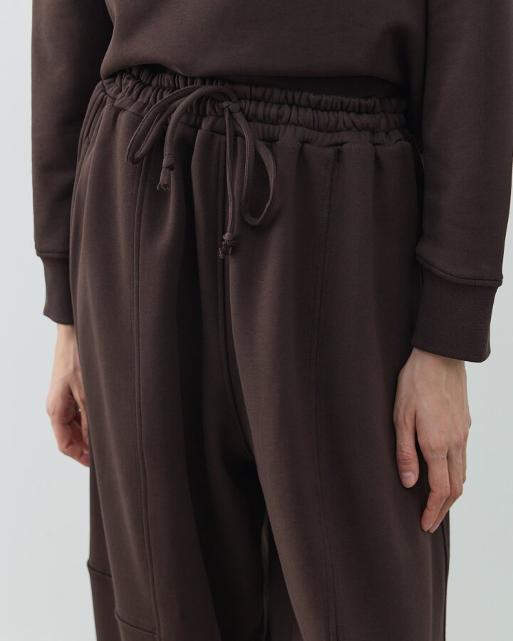 Edition Diagonal Üç İplik Balon Fit Kesikli Eşofman Altı Acı Kahve - Aybikestil (1)