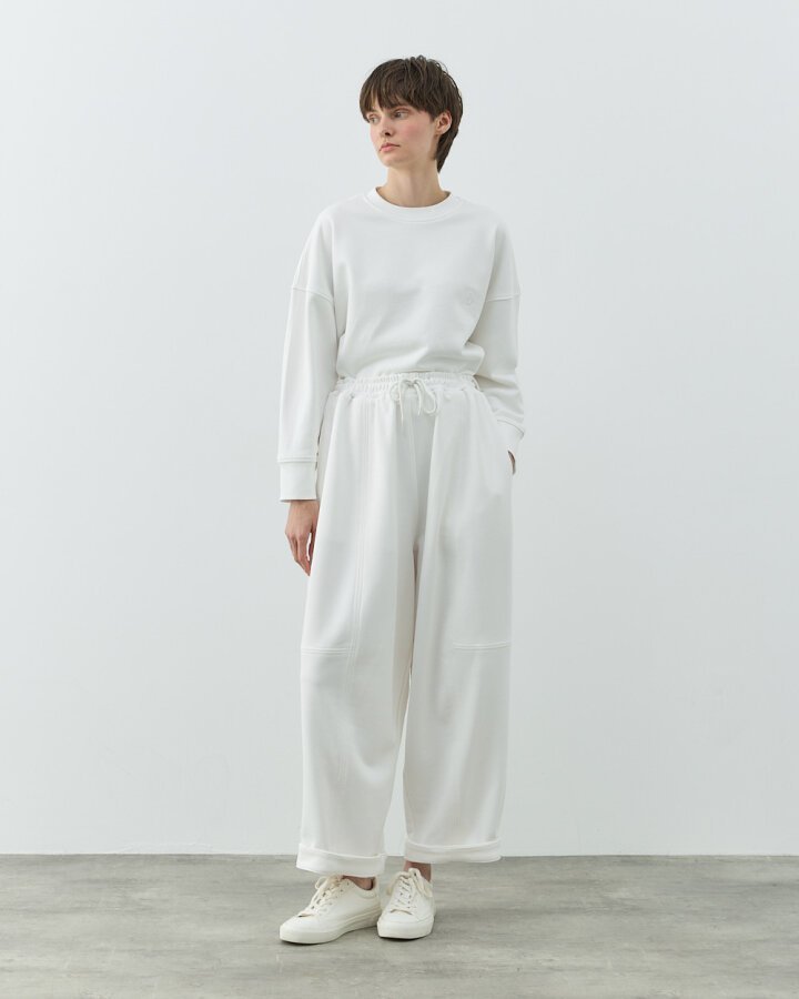 Edition Diagonal Üç İplik Balon Fit Kesikli Eşofman Altı Ekru - Aybikestil (1)