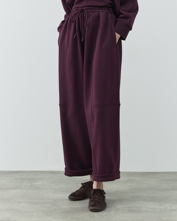 Edition Diagonal Üç İplik Balon Fit Kesikli Eşofman Altı Mürdüm - Aybikestil (1)